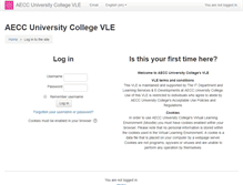 Tablet Screenshot of moodle.aecc.ac.uk